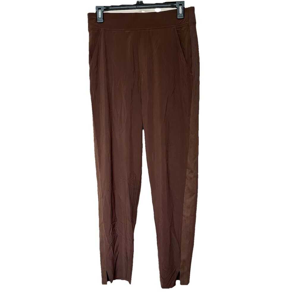 Athleta Ankle Pant Women’s 4 Tapered Stretch Brown Travel Gym Athleisure Workout